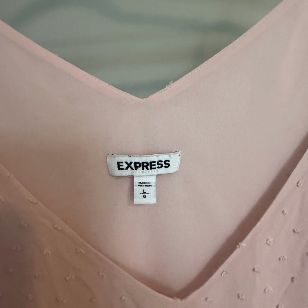 Express Blush V-Neck Blouse